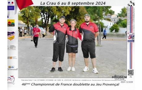 Championnat doublette Jeu Provençal les 19 et 20 avril à Aiffres